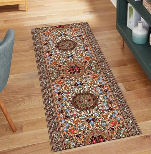 Alfombra de pasillo lavable para proteger el suelo de madera con base antideslizante 2