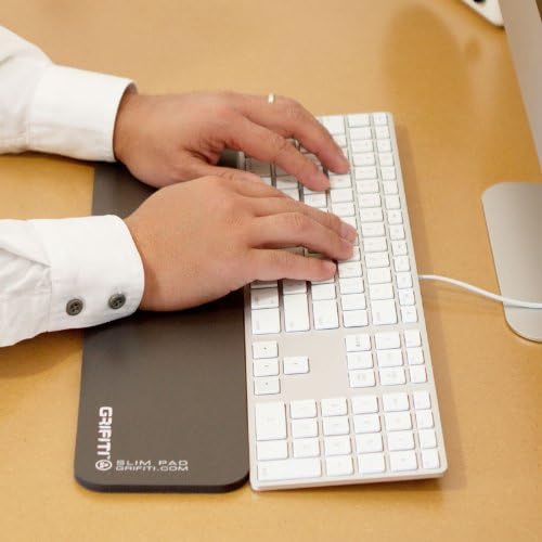 GRIFITI Slim Wrist Pad 17" x 4" x 0.25" Wrists Rest Pads for Standard Computer Keyboards - Ergonomic Keyboard Support Accessories & Carpal Tunnel Resting Hand Rests (Black Poly Nylon Surface) - Image 5
