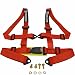 Spocoro SB-0204RD-BK-1 4 Point Racing Safety Harness Buckle with 2" Straps,Red (Pack of 1)