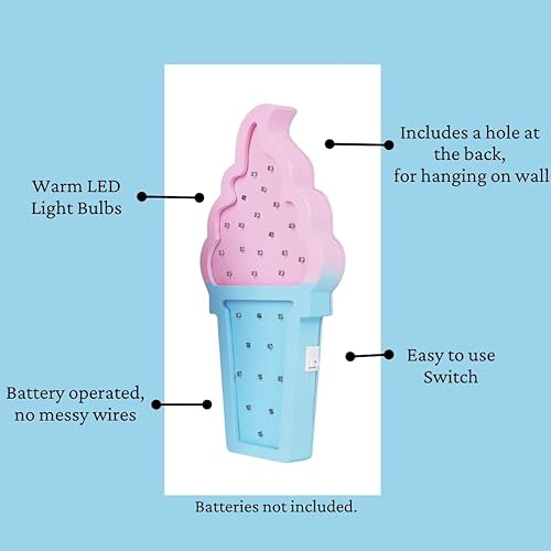 Miniatura 3 de Luz de helado, luz de ambiente romántico de San Valentín, decoración de fiesta de helado, decoración de fiesta de helado, decoración de despedida de