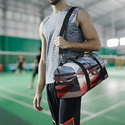 Sac de gym avion tapis rouge de taille unique avec compartiment