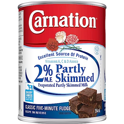Carnation - Carnation Evaporated Milk, Partly Skimmed 2%, Made with 100% Canadian Milk, 354 ml (Pack of 1)