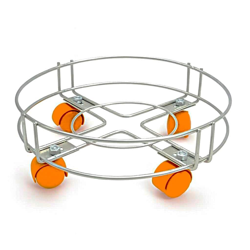Heavy Duty Stainless Steel Cylinder Trolley with 4 Wheels | Rust Proof Cylinder Stand with Smooth Rolling Castor Wheels for Home & Kitchen Use-image-14