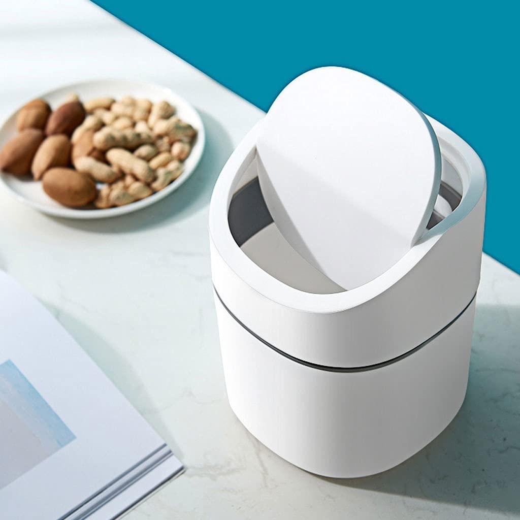 Papelera de Interior para Cocina, Oficina, Escritorio, escombros domésticos, Papelera, Papelera abatible, Papelera Blanca y Papelera de Reciclaje