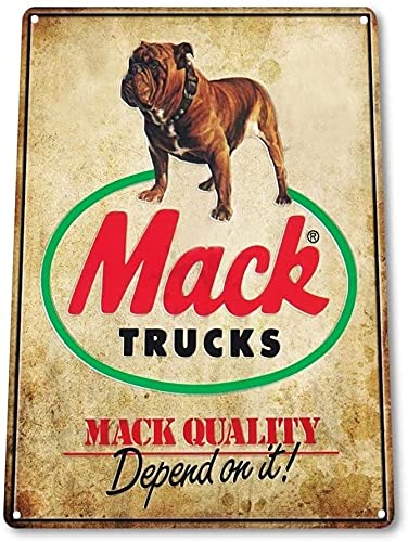 Retro Tin Sign Metal Iron Painting Mack Trucks Auto Garage ...