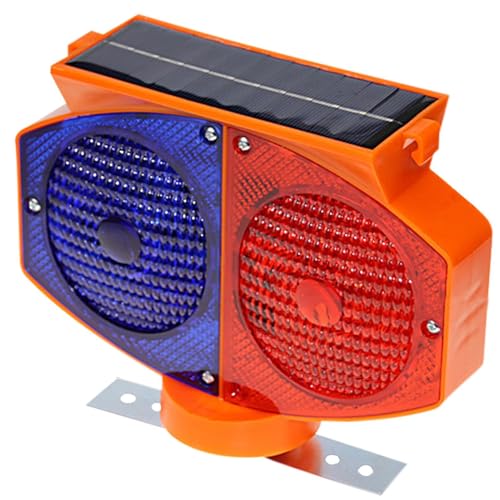 Luz de advertencia de barricada solar LED bicolor roja para señalización