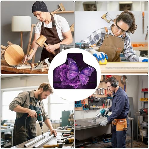 Delantal de trabajo impermeable con 8 bolsillos para hombres y mujeres miniatura 6