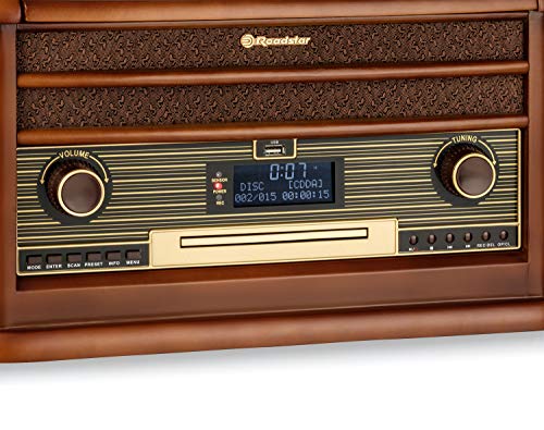 Roadstar HIF-1996D+BT Tourne-Disque en Bois 33,45,78 TR/Min, Dab, Dab +, FM, 40 W, CD, CD-R, CD-RW, Avance Rapide… - Les Beatles, Paul McCartney, John Lennon, RIngo Starr, George Harrison Roadstar HIF-1996D+BT Tourne-Disque en Bois 33,45,78 TR/Min, Dab, Dab +, FM, 40 W, CD, CD-R, CD-RW, Avance Rapide… – Image 4