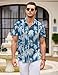 COOFANDY Men's Casual Button Down Shirts Short Sleeve Textured Summer Beach Shirts