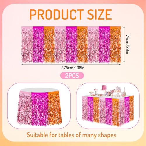 Jupes de table à franges pour cacher les pieds de table buffet anniversaire