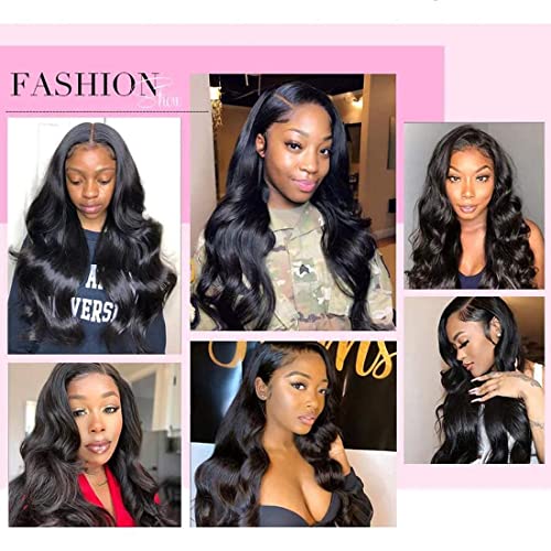 Image of Beauty Forever Body Wave U Part Human Hair Wig 150% Density 10A Grade,Brazilian Human Hair Glueless Full Head Clip in Half Wig Free Part Natural Color 14 Inch