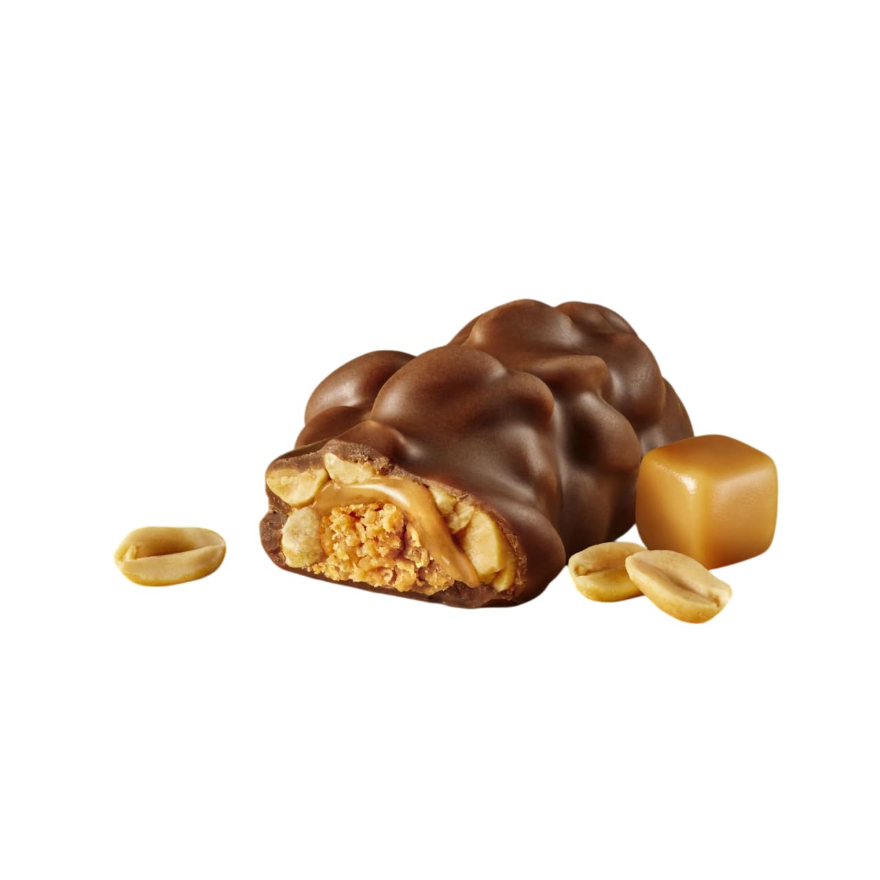PayDayChocolatey Peanut Caramel Candy Bars, 35 Pieces 2 lb Bulk Gift Bag, Snack Size Fun Size Individually Wrapped Mini Bars, Chewy & Crunchy Chocolate Covered Peanut Candy for Parties, Office, Halloween 2 Pounds