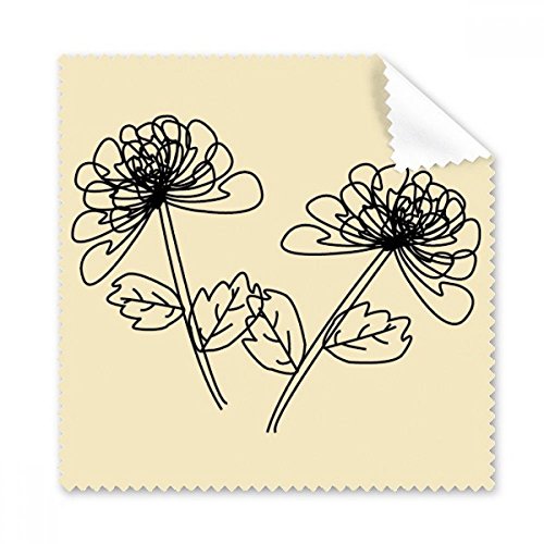 Chiffon de nettoyage avec dessin fleur cadeau original lot de 5 pièces