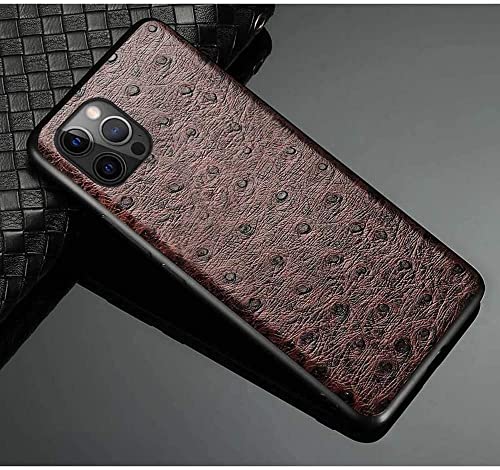 Étui en cuir véritable iPhone 12 Pro Max marron idéal pour le quotidien actif