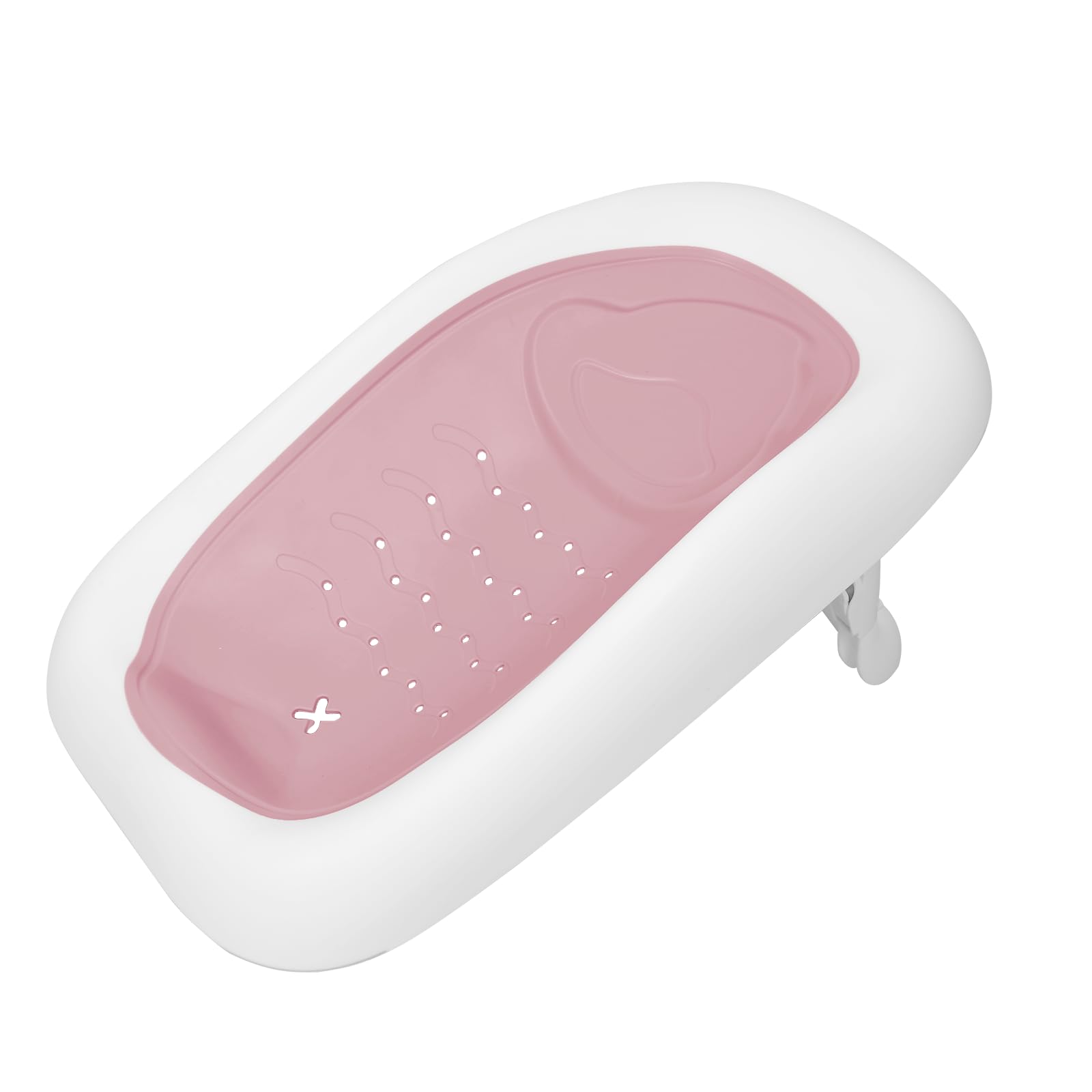 Bañera para bebés con soporte, ergonómica para bebés, con soporte, cierre compacto, organizador para padres, hasta 10 kg, Style 1, 85 x 47 x 85 cm, rosa