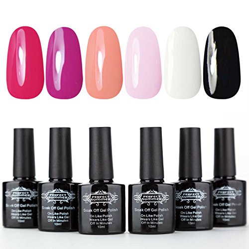 Perfect Summer Gel Nail Polsih Set - UV LED Soak Off Nail Lacquers, 10ml Each #01 Perfect Summer Gel Nail Polsih Set - UV LED Soak Off Nail Lacquers, 10ml Each #01