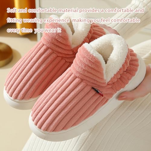 Pluffy Slipper Booties for Women Men Plush Warm Indoor Outdoor Shoes Comfy Slipper Fuzzy House Slippers2