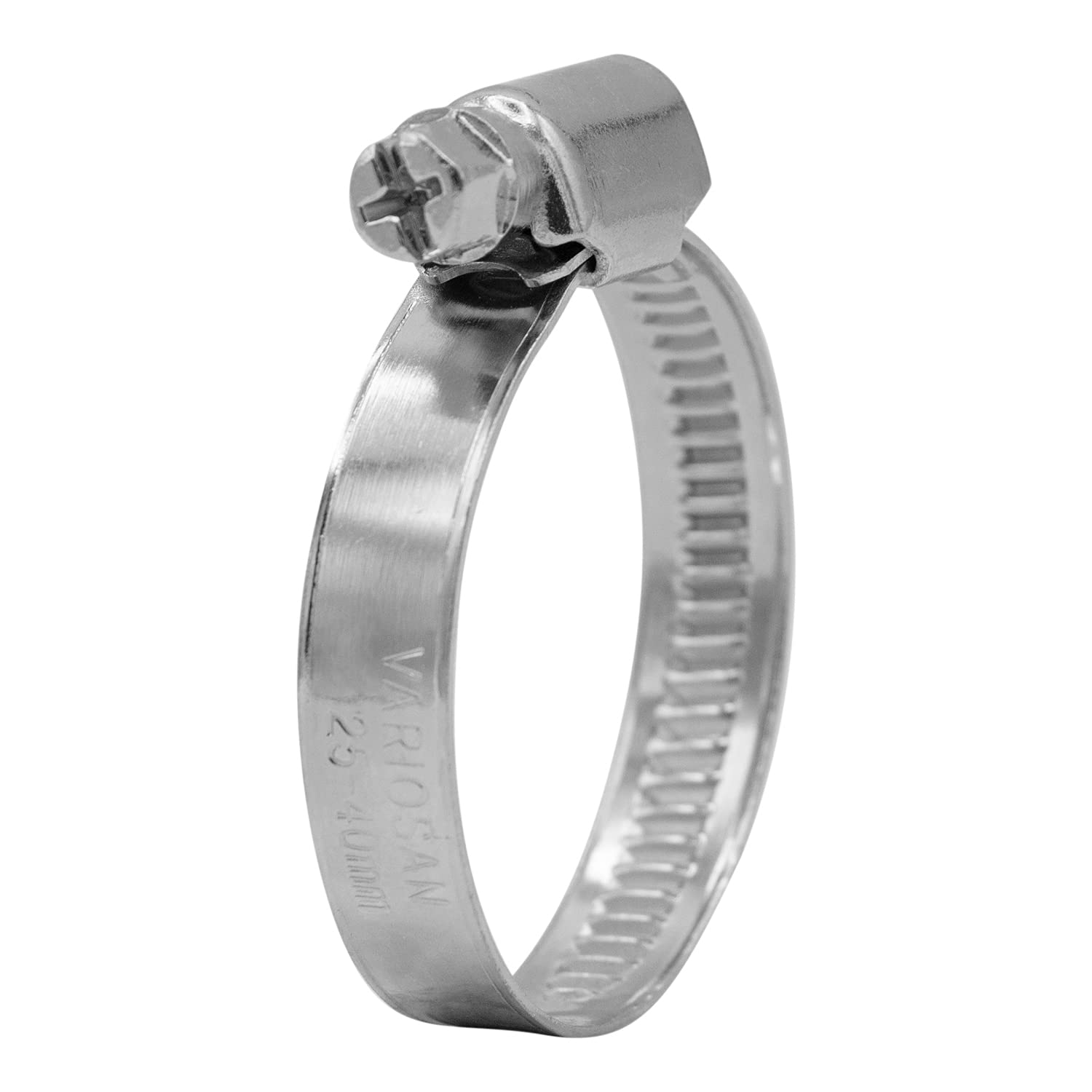 VARIOSAN Clamp 13644, Set of 10, Stainless Steel Hose Clamps (W4), Clamping Range 25-40 mm, Strap Width 9 mm, DIN 3017 - Image 2