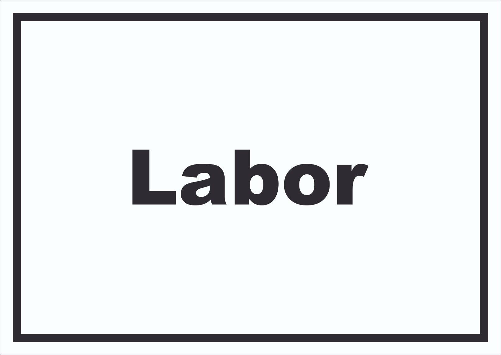 Labor Schild mit Text Lab untersuchen forschen waagerecht A0 (841x1189mm)