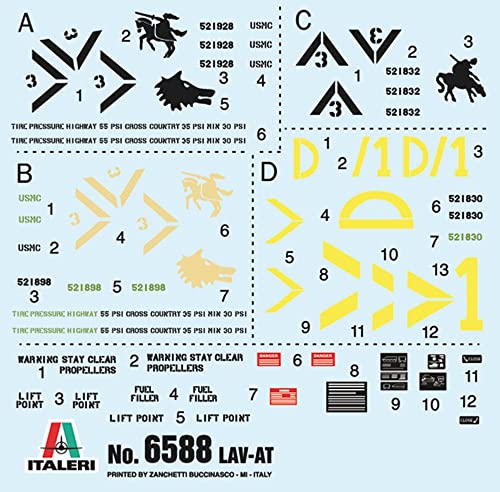 Italeri 6588 6588S 1:35 US LAV-25 T.U.A Light Armored Veh. -originalgetreue Nachbildung, Modellbau, Plastik Bausatz… – Bild 4