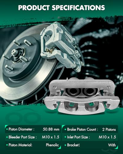 Image of SCITOO Front Left Brake Caliper With Bracket 18B4919 Compatible For Cadillac 2007-2008 For Chevrolet 2005-2008 For GMC 2005-2008