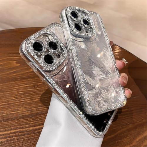Coque iPhone 15 Pro Max antichoc acrylique bleu pailleté anti rayure objectif - 4