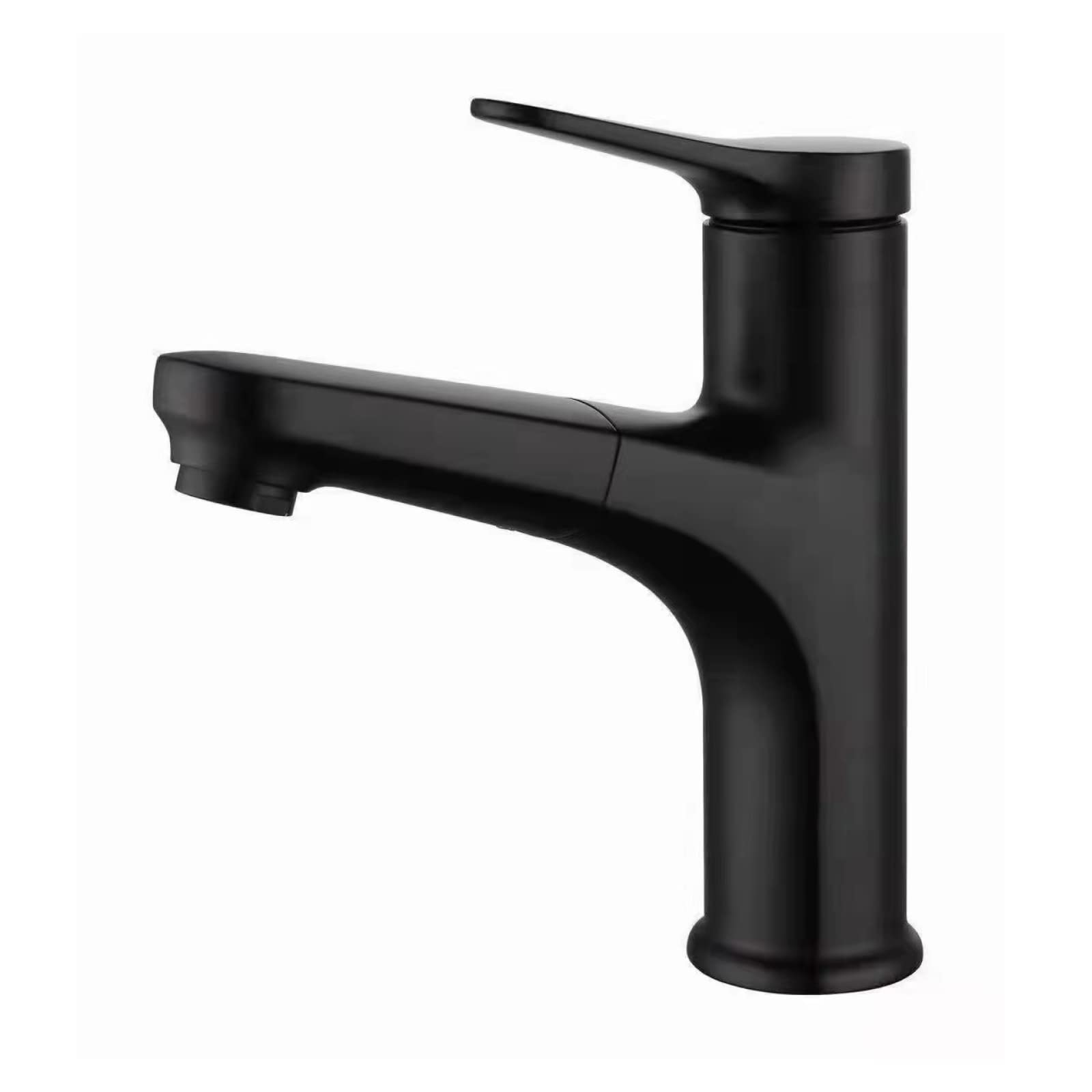 Nvsfzgiyg Nero Bathroom Sink Faucet With Sprayer Retractable Single Hole Hot And Cold Water Mixer Tap Handle 360° Rotatable Multi-Function, Pull Down,Black(Nero)