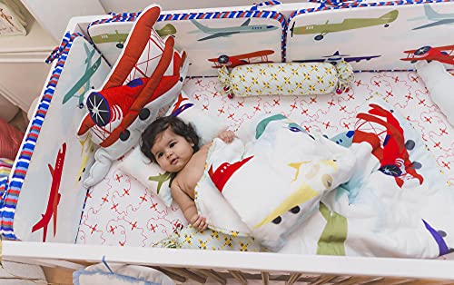 Image of Baby Jalebi Personalized Reversible Soft Organic Cotton Baby Blanket (Capt. Cuteheart, Initials inchL inch)