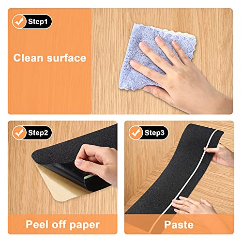 Image of Qingluan Anti Slip Tape, Waterproof Self Adhesive Glow Green Black 12-Pack 6 inchx24 inch Grip Tape
