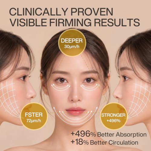 Image of Ginseng Collagen CHIMTOK Serum, Micro-Spicule Firming Serum for Sagging Skin, Triple Elasticity & Lifting Care, Fast Absorbing Korean Anti-Aging Facial Serum 1.01 fl oz