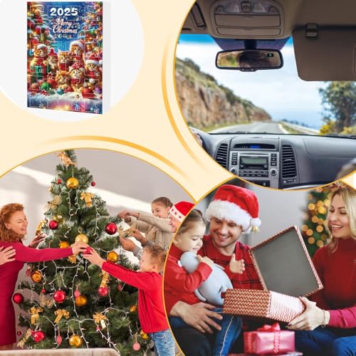 2025 Christmas Countdown Calendar 24 Days Of Christmas Countdown 2D Acrylic Cute Kitten Tree Ornaments For Dormitory, Home, School, Study Bedroom, Bookshelf For Women Men Kids Adults - Image 5