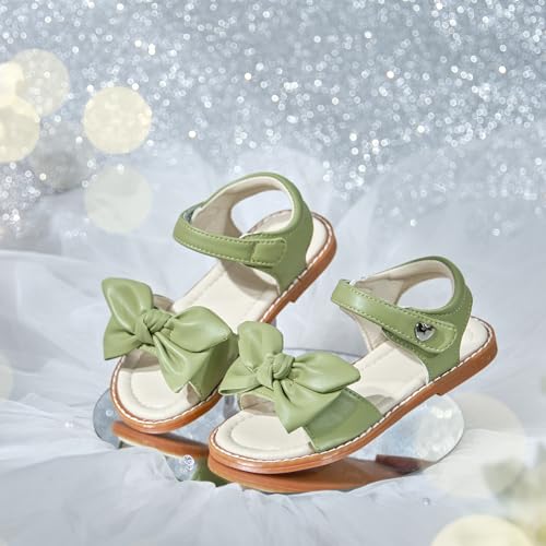 Image of ESTINE Toddler /Little Kid Girls Bow Open Toe Flat Evening Dress Sandals