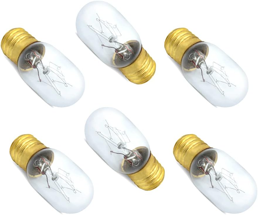 lumenivo Lava Lamp Bulbs 15 Watt 130V T7 Intermediate Base Replacement for 120V 15W Light Bulb Small Base 15W Incandescent Appliance Bulb E17 Base – 11.5” Lava Lamps & Sewing Machines – 6 Pack