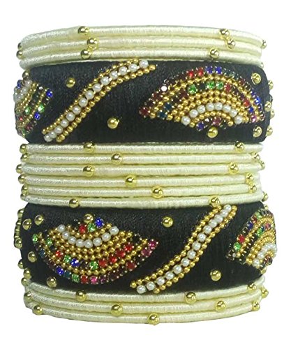 Bluejays hub Silk Thread Bangles Set of14 (2.4) (B06VXKC16X) Amazon Price History, Amazon Price Tracker