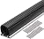 20FT Garage Door Bottom Rubber Seal - Universal Weatherproof Sealing with Pre-drilled Aluminum Track Kit,Additional Rubber Inside