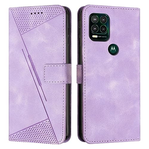 Étui Motorola Moto G Stylus 2021 5G anti-chute avec rangement carte violet
