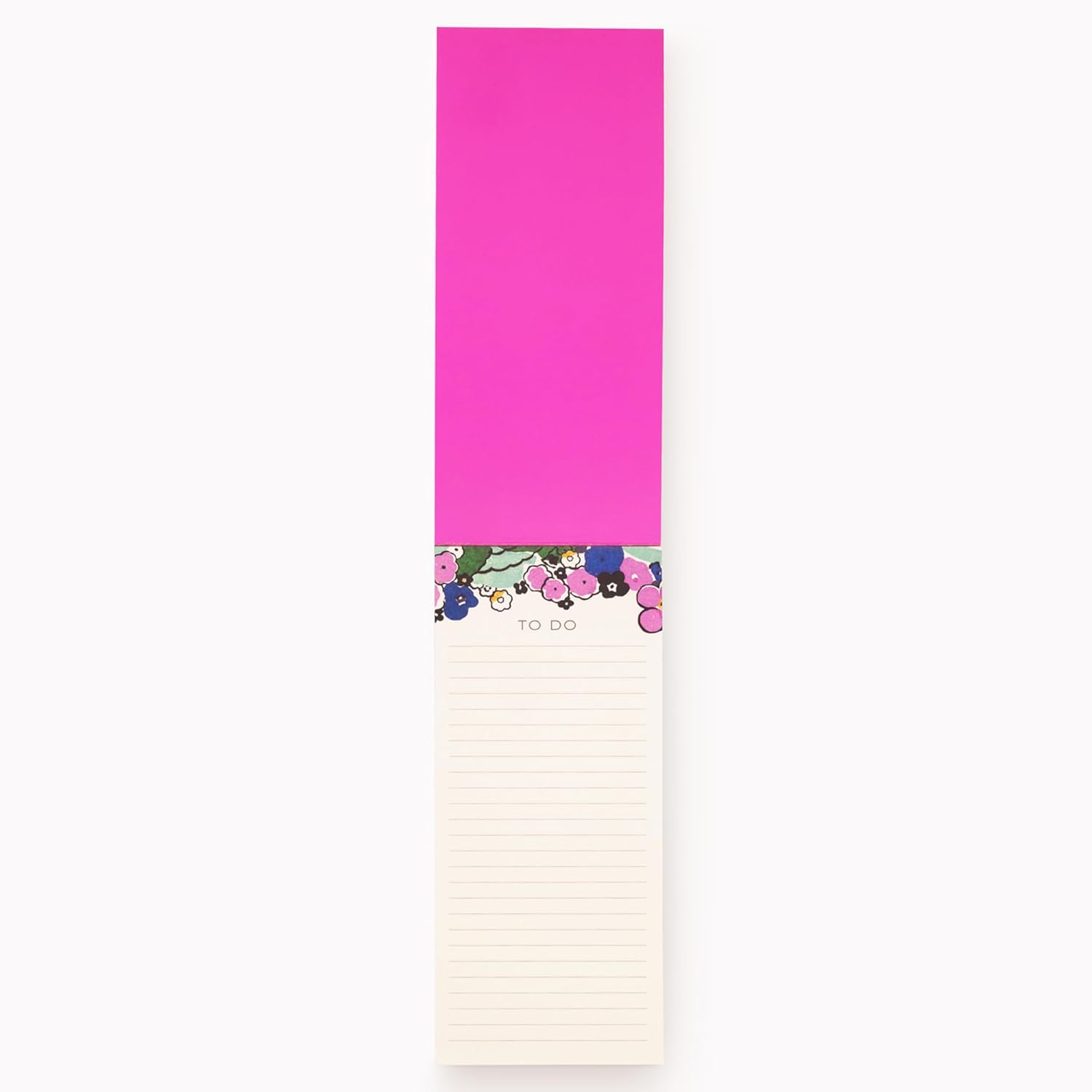 AMÉLIN ARCHIVE Long List To Do Pad, Lined Grocery and Shopping List Notepad, Florale