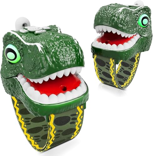 Image of Dinosaur Walkie Talkies for Kids 2 Pack, T-Rex Dino Wrist Walkie Talkies with Adjustable Strap, Outdoor Camping Gear Toys for Boys Girls Age 3-12, Birthday Christmas Stocking Stuffers Easter Gifts