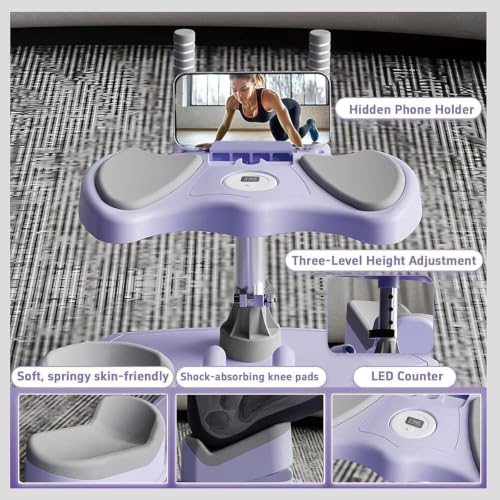Entrenador abdominales multifuncional con 3 alturas ajustables para torso 6