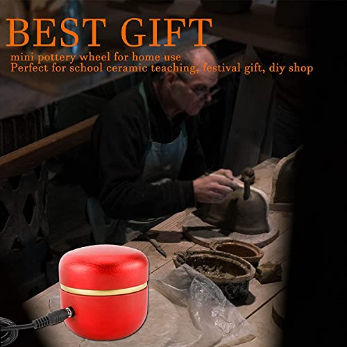 Toolly Mini Electric Pottery Wheel Machine Small Pottery Forming Machine With Tray For Diy Ceramic Work Clay Art Craft #TOP7