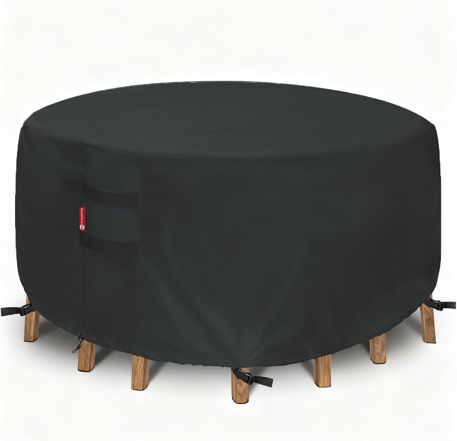 SheeChung Outdoor Table Cover Round 76"DIAx28"H,Waterproof Patio Furniture Covers,Heavy Duty 600D Weather Resistant Fabric,Fits for 72,74,76" Outdoor Table & Chair Set