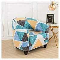 Club Stoel Hoes, Spandex Hoge Rekbare Kuip Stoelhoes 1 Stuk Jacquard Machine Wasbare Fauteuil Kussenovertrekken Bankhoezen voor Slaapkamer Eetkamer Bar Counter (Color : Natural
