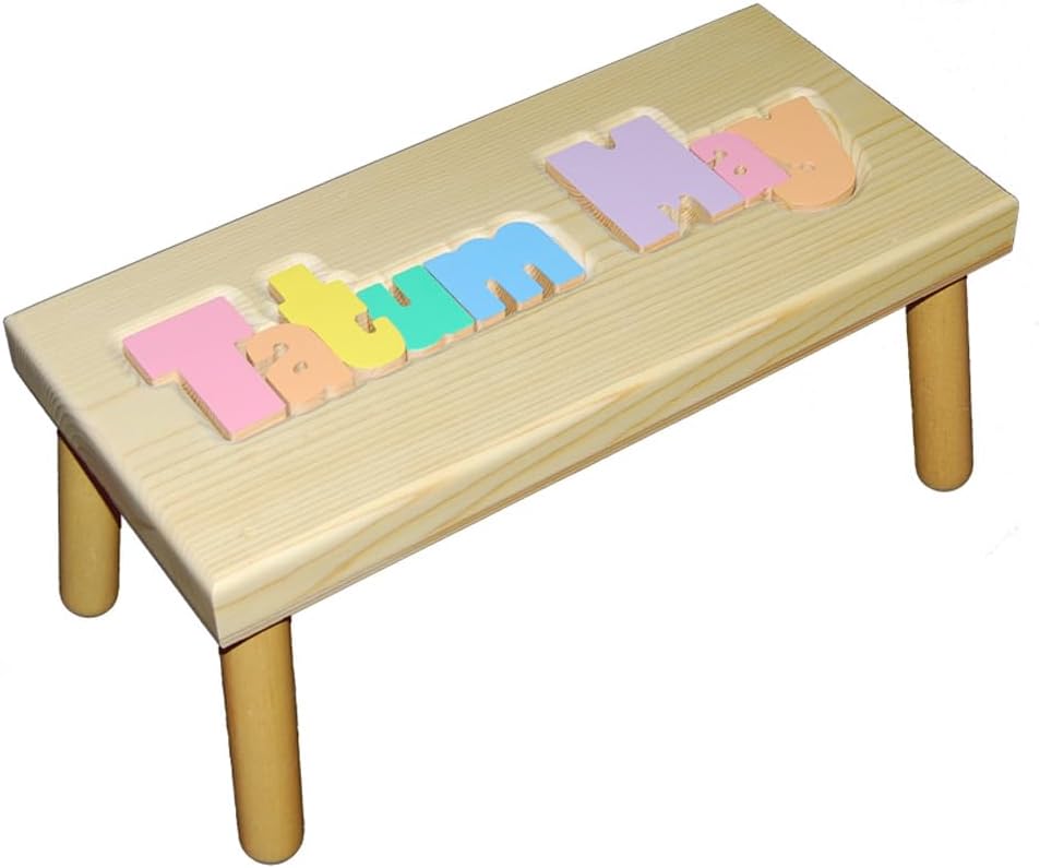 Damhorst Toys Child's Name Puzzle Stool Pastel Letters
