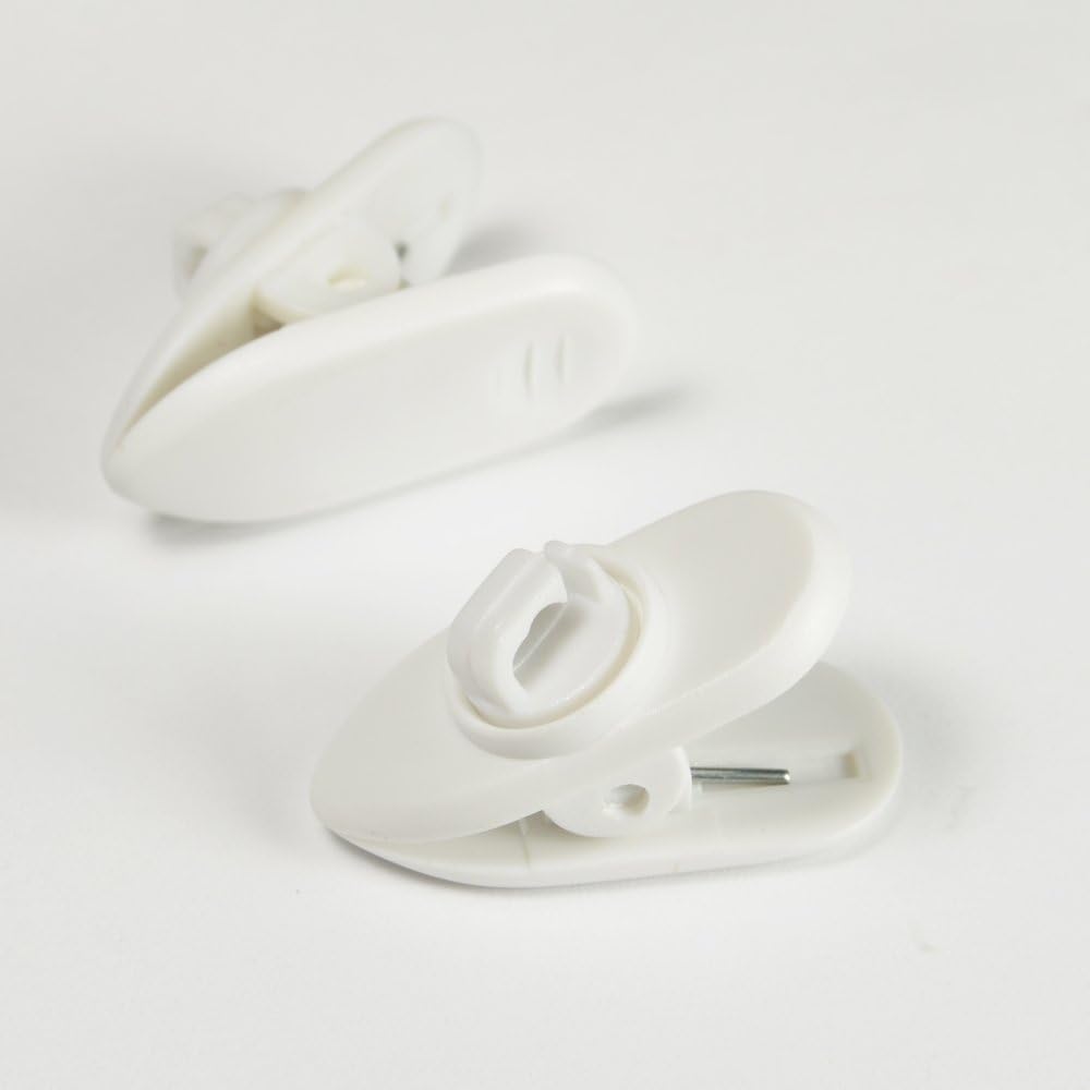 5Pcs 360° Rotate Mount Cable Clothing Clip Organizer for Beats Earphone and Most Other Headphone - Clips onto Your Clothing to Keep Cord in Place (White)
