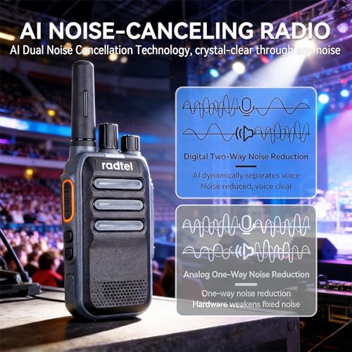 Radtel RT-A1 FRS Radio Analog & Digital DMR Radio with AI Noise Reduction Dual Noise Cancelling Walkie Talkie Voice Recording Playback Long-Lasting Battery Two Way Radio for Construction Site Airport - image 4