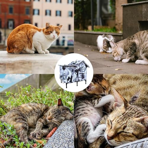 Abri pour chat d extérieur chaud et résistant au vent avec isolation - 5