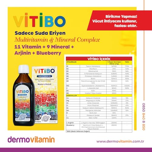 Vitibo Arjinin Vitamin ve Mineral İçeren Çocuk Şurubu 150 ml