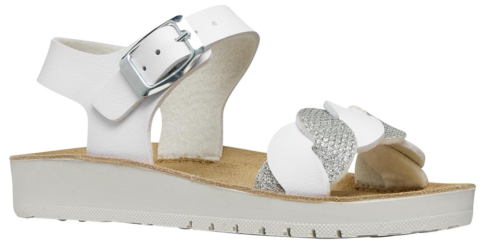 Geox J Sandal Costarei Gi, White Silver, 11.5 UK Child