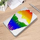 Case for iPad (9.7-Inch, 2018/2017 Model, 6th/5th Generation), Mouth Gay Lips Flag Rainbow Pride Lov