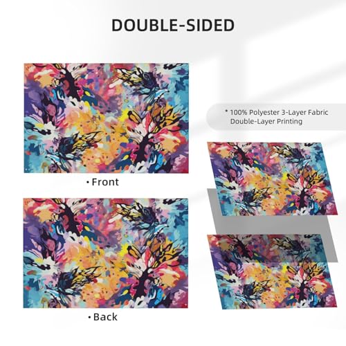 Drapeau de fleurs abstraites colorées pour égayer un mur vide - 4
